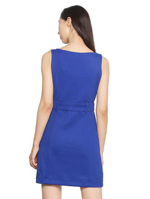 blue solid sheath dress - 15278964 - Zoom Image - 3