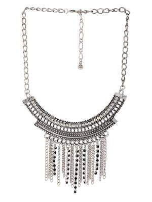 silver metal short necklace - 15279815 - Standard Image - 3