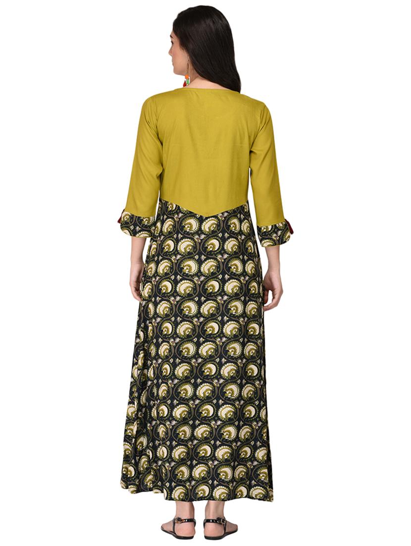 a-line printed ethnic dress - 15279968 - Zoom Image - 3