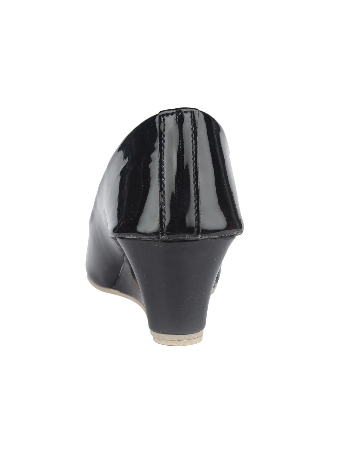 black faux leather slip on formal shoes - 15282751 - Zoom Image - 3