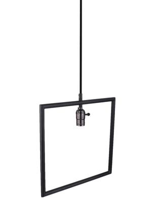 Vintage Edison lamp Rope hangingpendant , E27 Holder, Decorative, Urban Retro style Square Shape - 15283662 - Standard Image - 3
