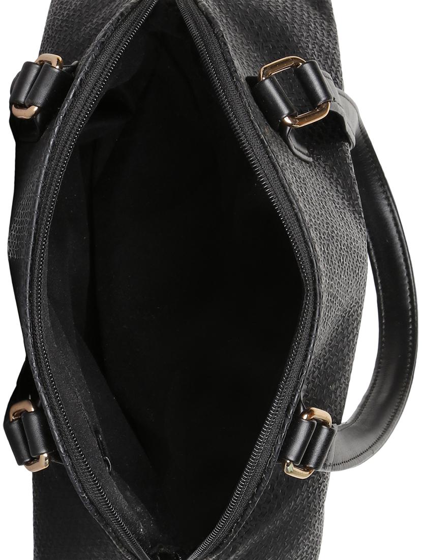 black leatherette (pu) regular handbag - 15283901 - Zoom Image - 3