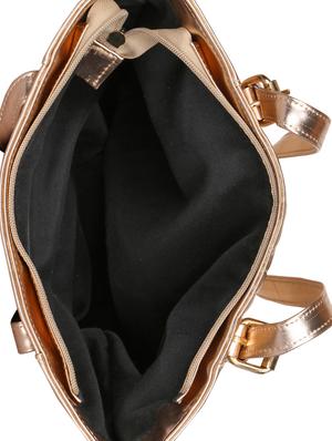 gold leatherette (pu) regular tote - 15283916 - Standard Image - 3