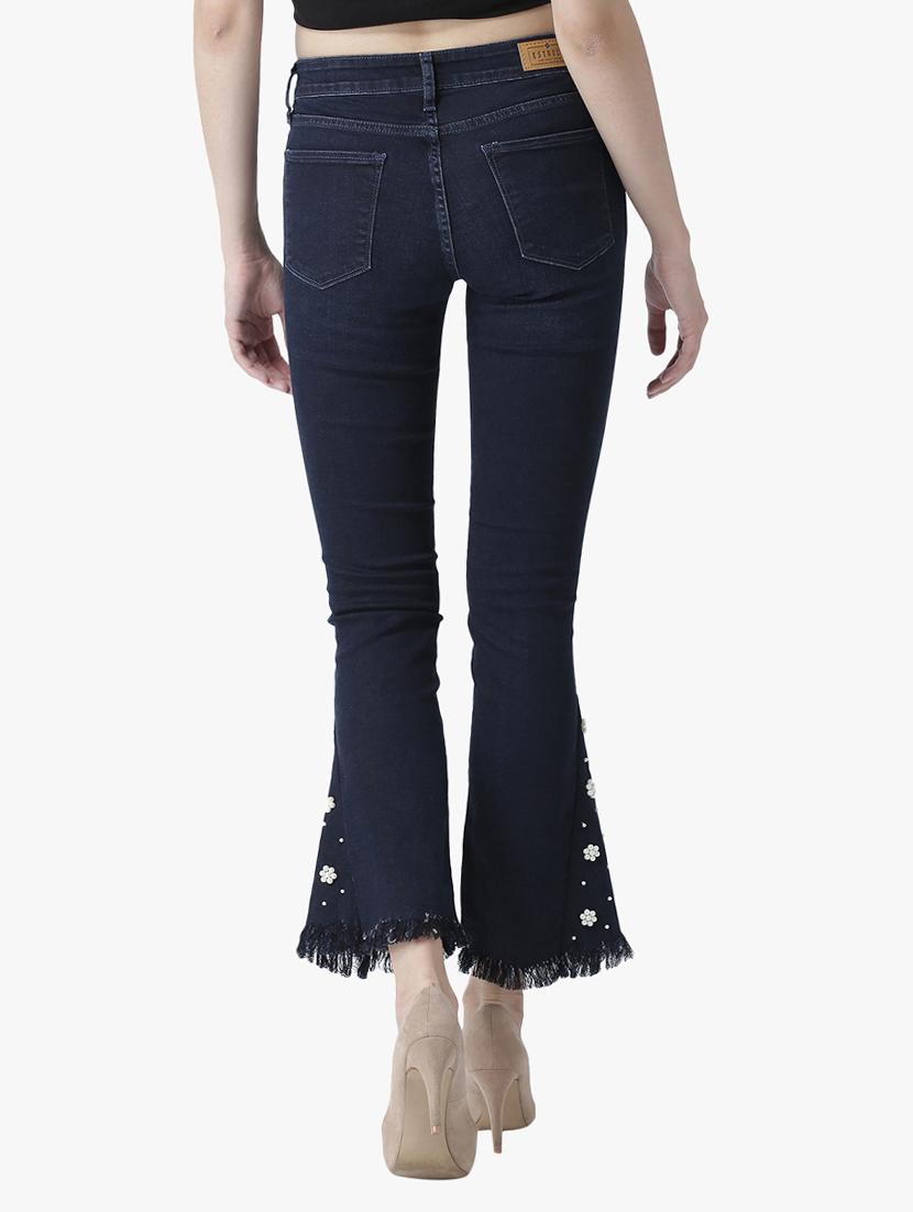 Embellished frayed boot-cut jeans - 15286084 - Zoom Image - 3