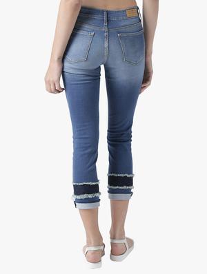 blue denim frayed jeans - 15286092 - Standard Image - 3