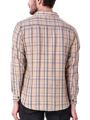 beige cotton casual shirt - 15286648 - Standard Image - 3