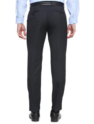 black polyester blend flat front formal trouser - 15287074 - Standard Image - 3