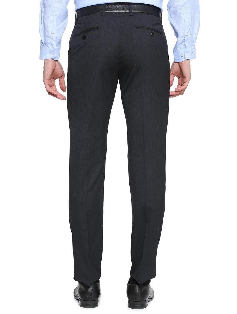 black polyester blend flat front formal trouser - 15287074 - Zoom Image - 3