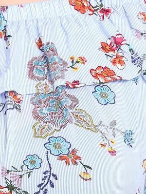 bell sleeved off shoulder floral top - 15288373 - Standard Image - 3