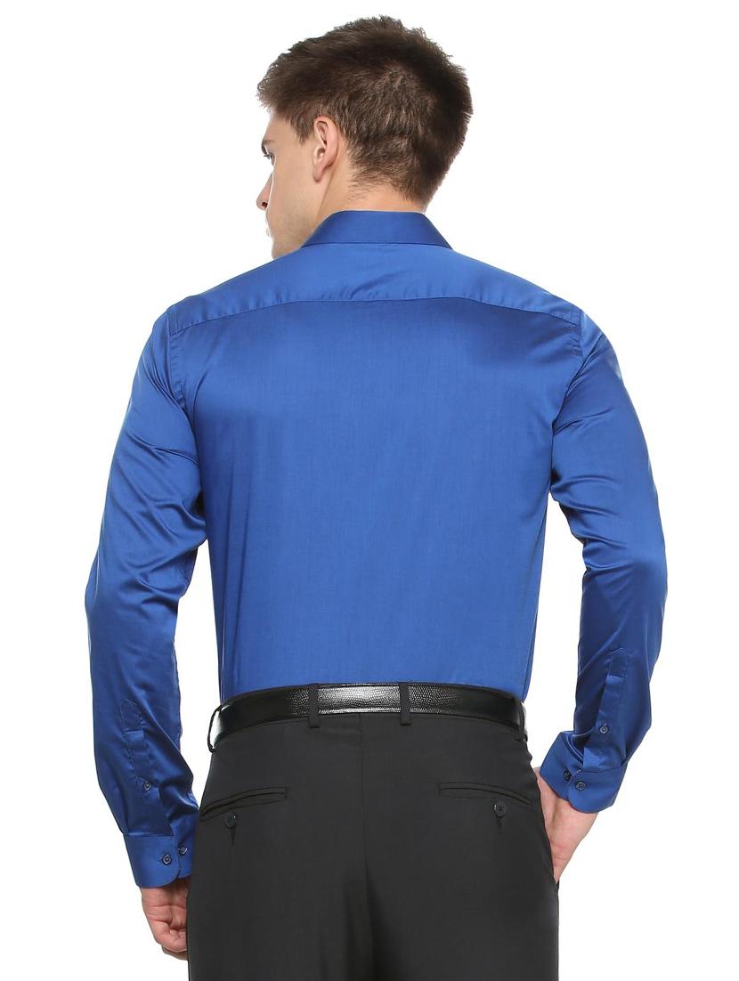 blue cotton formal shirt - 15289597 - Zoom Image - 3