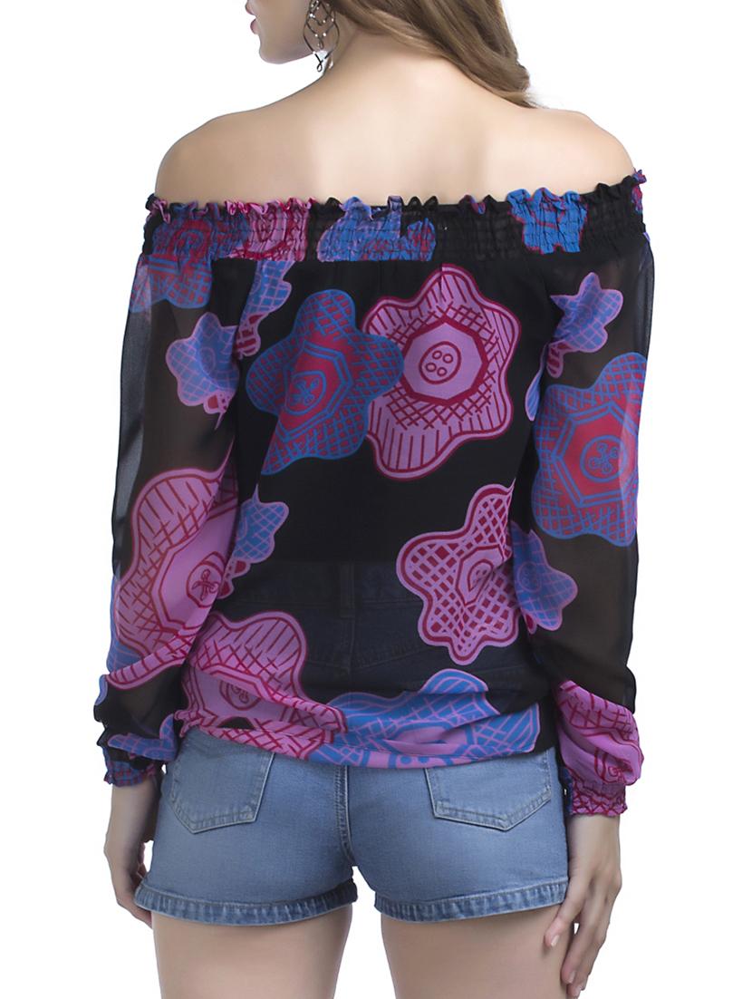printed georgette top - 15290468 - Zoom Image - 3