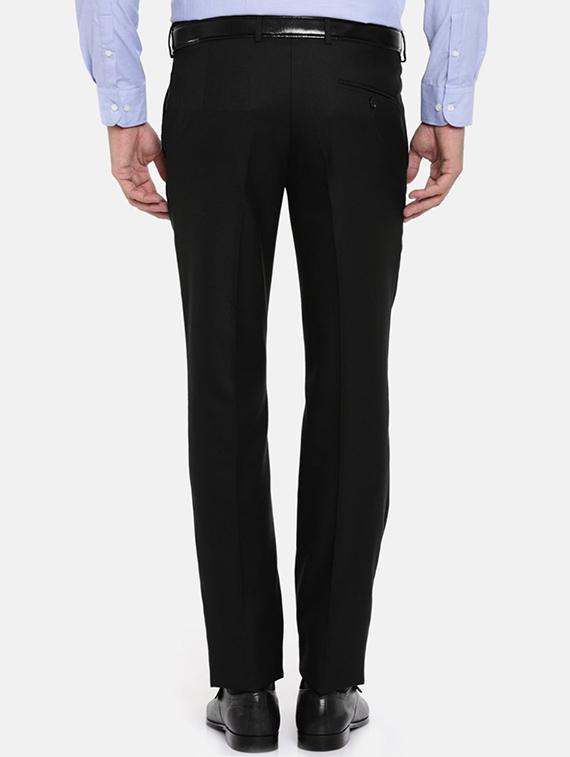 black viscose flat front formal trouser - 15290541 - Zoom Image - 3