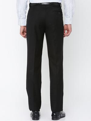 black viscose flat front formal trouser - 15290542 - Standard Image - 3