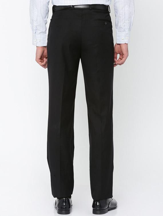 black viscose flat front formal trouser - 15290542 - Zoom Image - 3