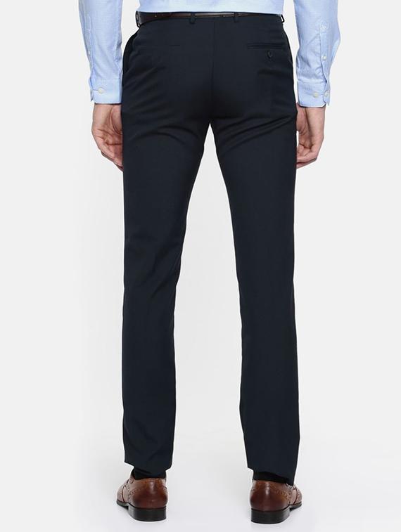 blue viscose flat front formal trouser - 15290564 - Zoom Image - 3