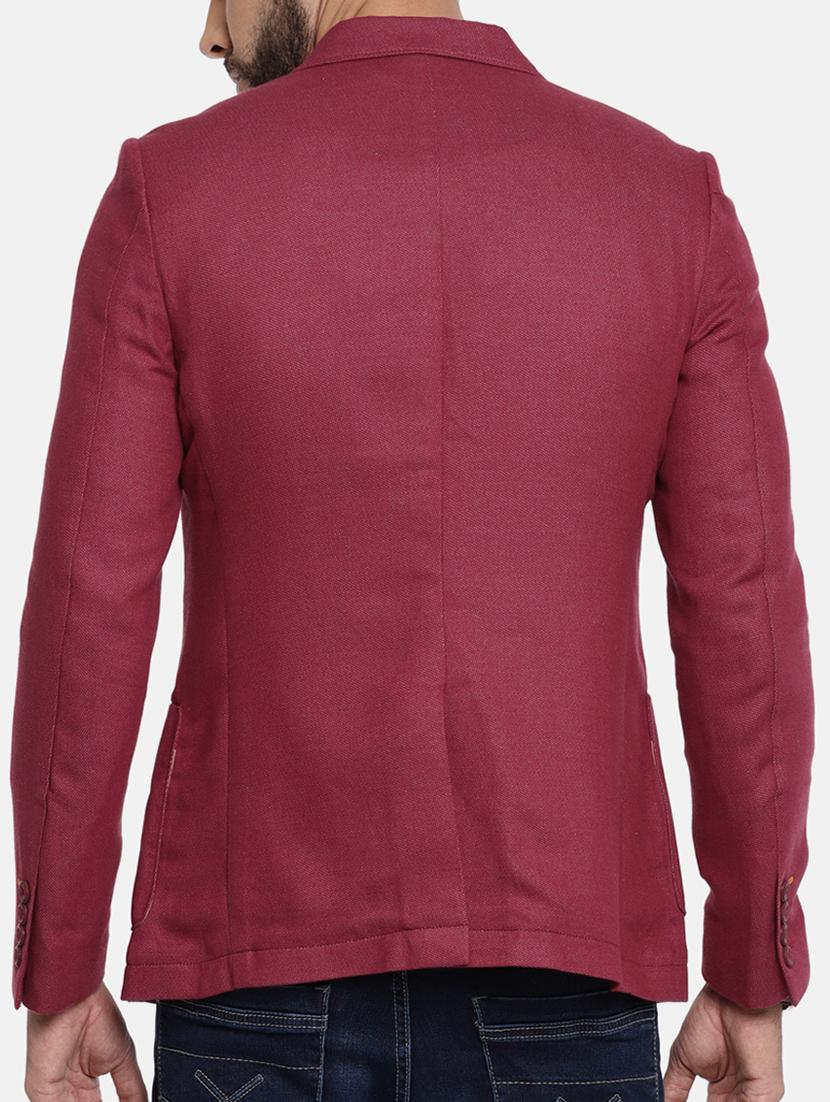 red cotton casual blazer - 15291946 - Zoom Image - 3