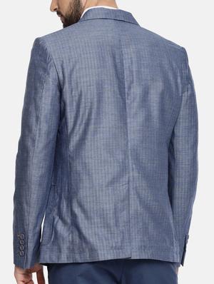 blue cotton single breasted blazer - 15291952 - Standard Image - 3