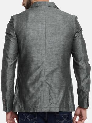 grey cotton single breasted blazer - 15291953 - Standard Image - 3