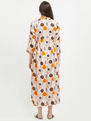 beige rayon fusion kurta - 15291967 - Standard Image - 3