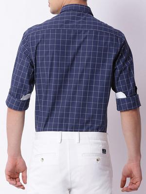 blue cotton casual shirt - 15292669 - Standard Image - 3