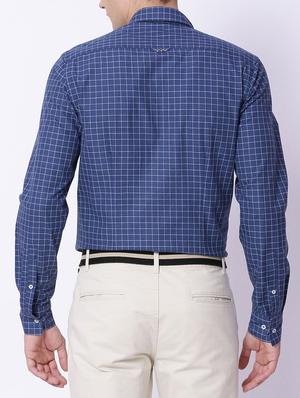 blue cotton casual shirt - 15292674 - Standard Image - 3