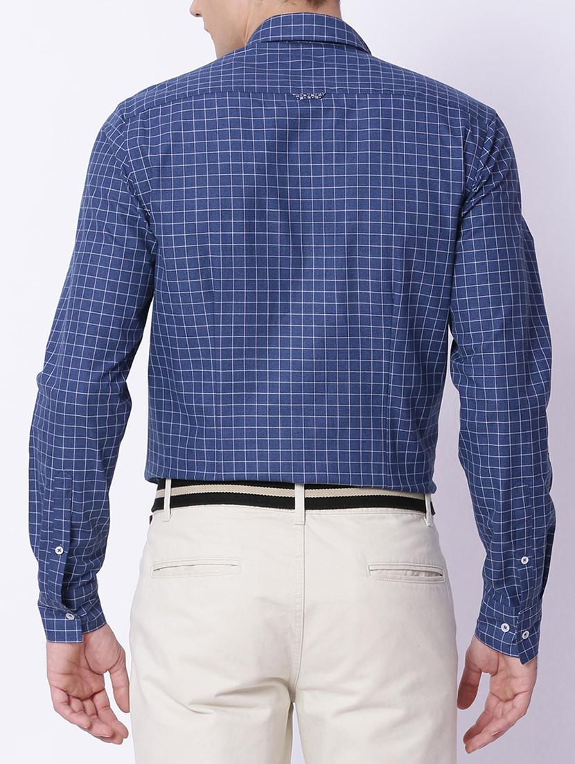 blue cotton casual shirt - 15292674 - Zoom Image - 3