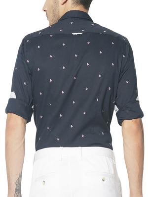 blue cotton casual shirt - 15292718 - Standard Image - 3