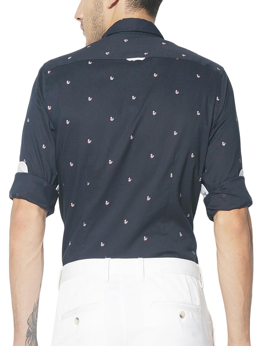 blue cotton casual shirt - 15292718 - Zoom Image - 3