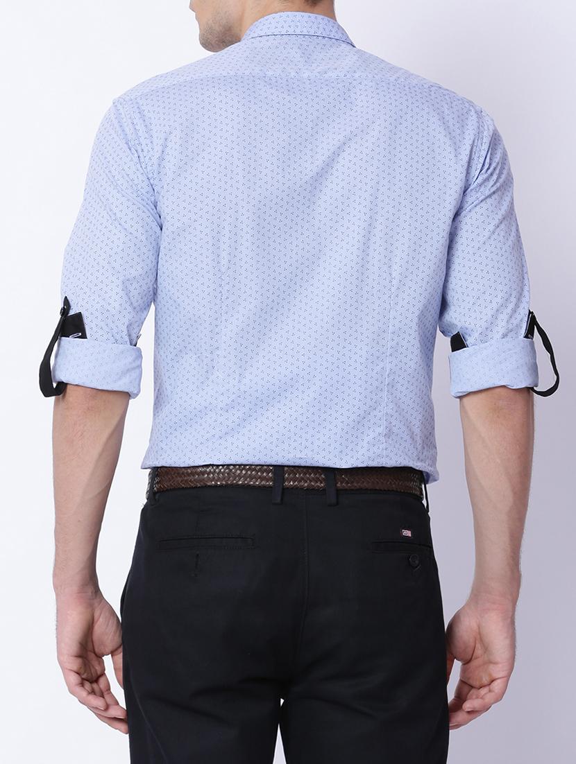blue cotton casual shirt - 15292771 - Zoom Image - 3