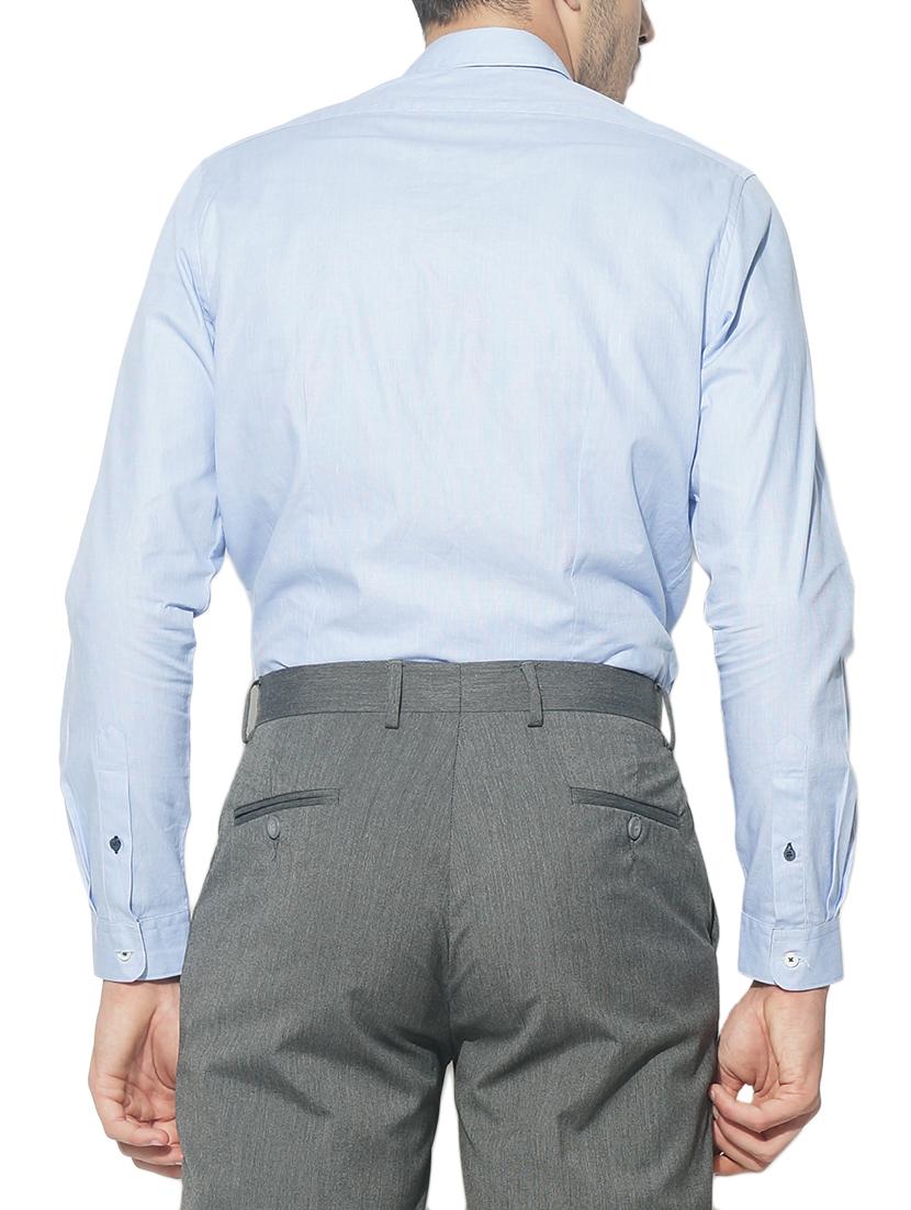blue cotton formal shirt - 15292816 - Zoom Image - 3