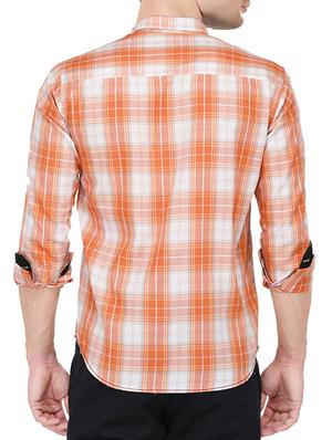 orange cotton casual shirt - 15293403 - Standard Image - 3