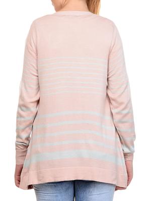 pink striped viscose pullover - 15293484 - Standard Image - 3