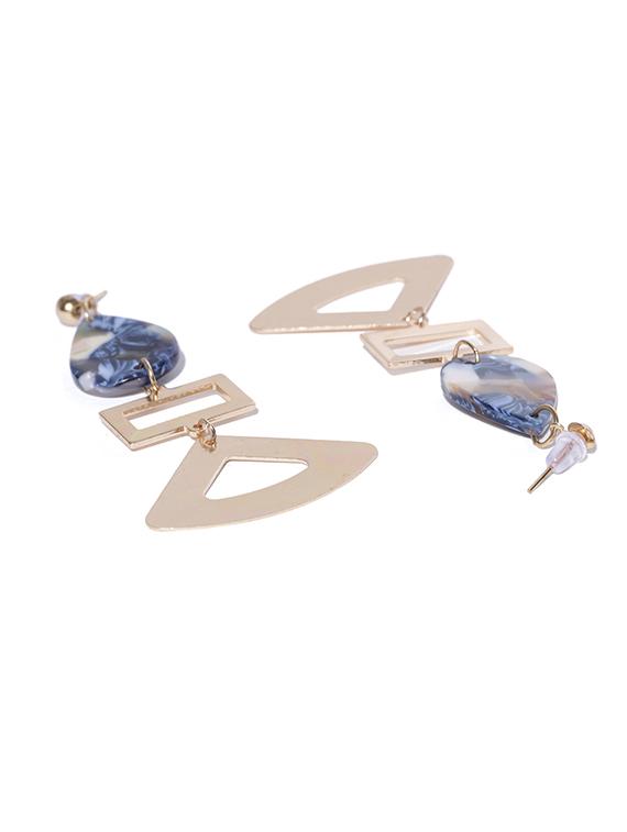 blue metal drop earring - 15295973 - Zoom Image - 3