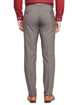 grey polyester blend flat front formal trouser - 15296332 - Standard Image - 3