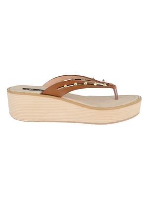 tan toe separator flip flop - 15296568 - Standard Image - 3