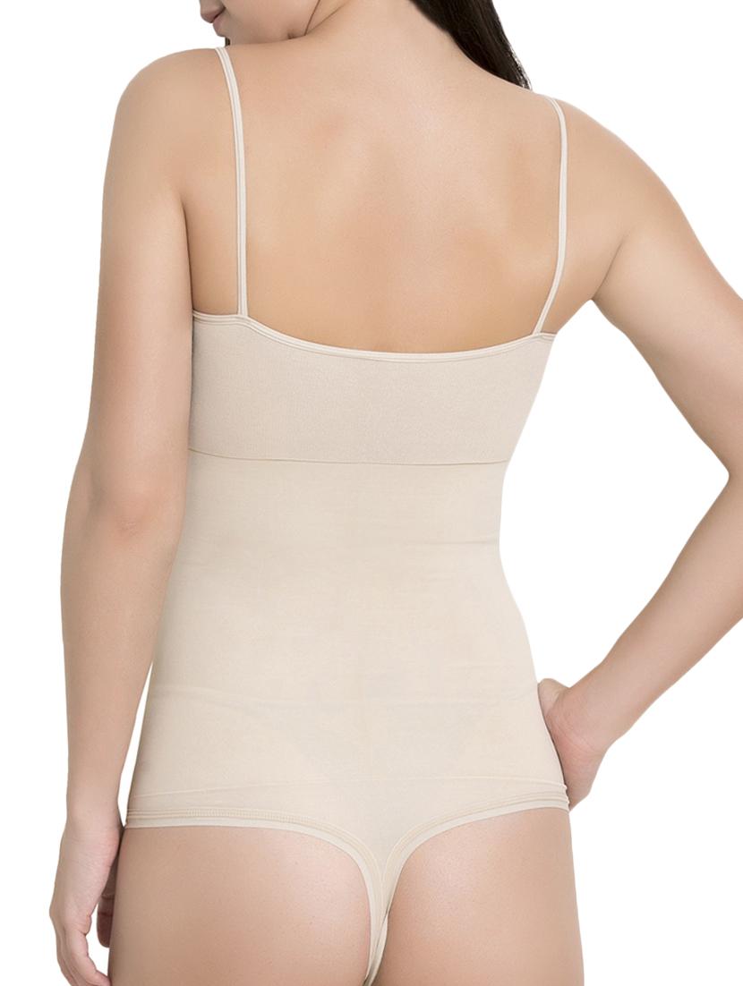 beige solid body suit shapewear - 15297558 - Zoom Image - 3