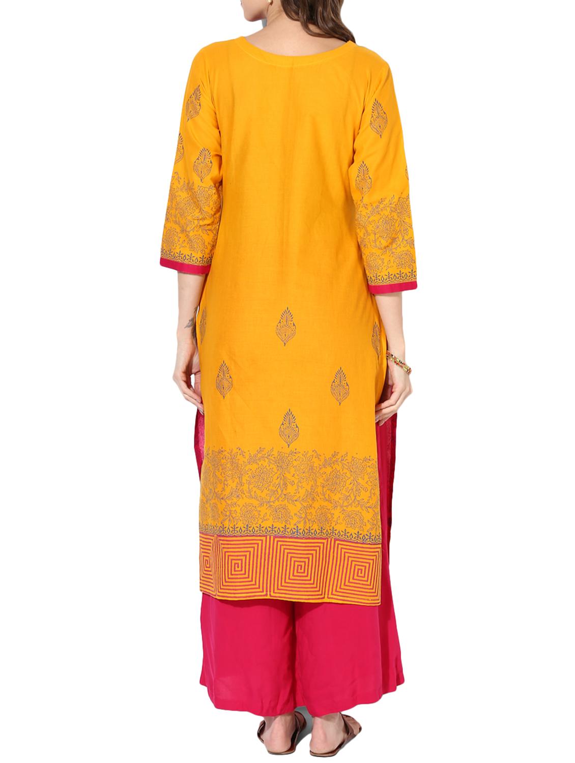 straight embroidered kurta - 15297634 - Zoom Image - 3