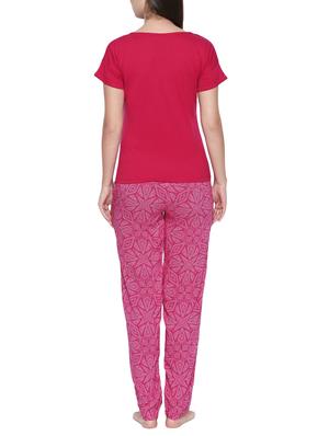 tie hem nightwear pajama set - 15300186 - Standard Image - 3
