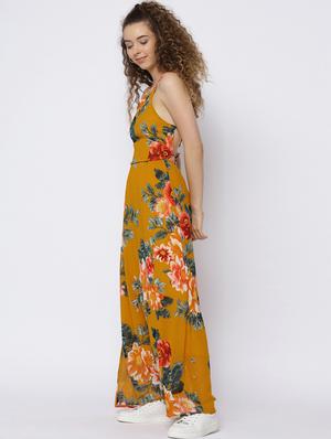 yellow backless maxi dess - 15300774 - Standard Image - 3