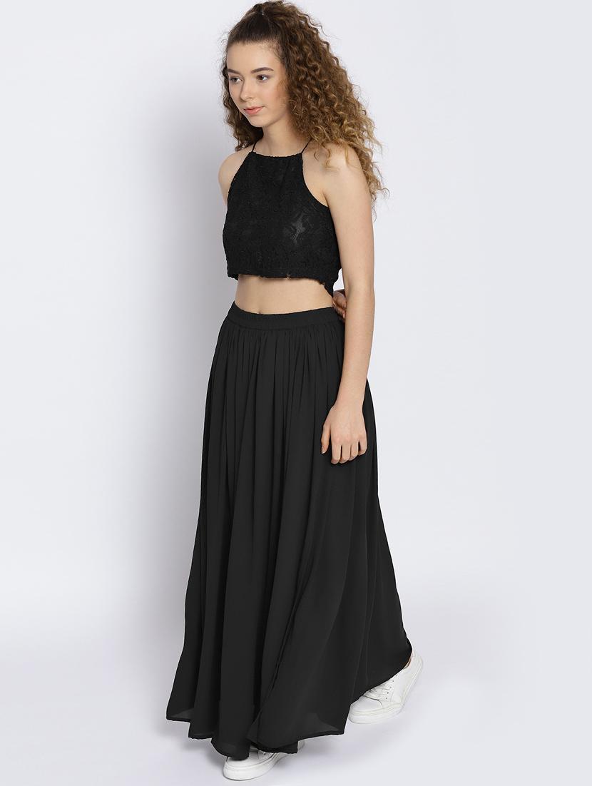 Lace crop top and maxi skirt set - 15300776 - Zoom Image - 3