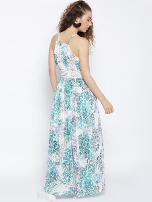 white viscose maxi dress - 15300778 - Standard Image - 3