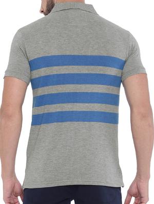 grey cotton blend polo t-shirt - 15300991 - Standard Image - 3