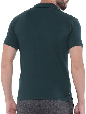 green cotton blend polo t-shirt - 15301014 - Standard Image - 3
