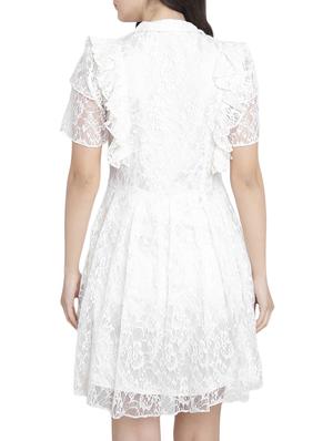 frill detail net fit & flare dress - 15301127 - Standard Image - 3