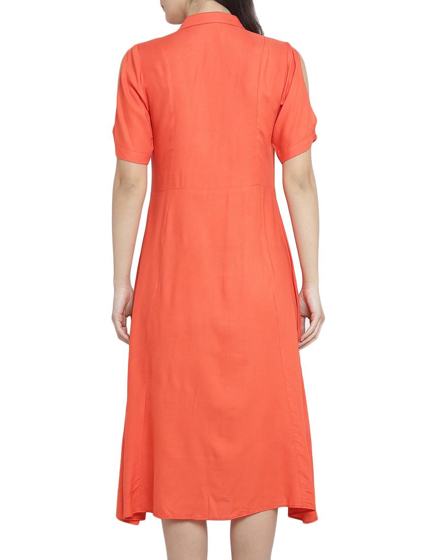 Fit & flare slit sleeve midi dress - 15301130 - Zoom Image - 3