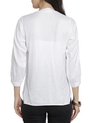Frill Detail Placket tie-up neck shirt - 15301148 - Standard Image - 3
