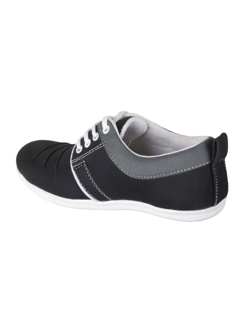 black Canvas lace up sneaker - 15301594 - Zoom Image - 3