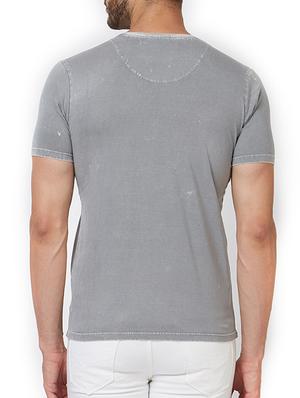 grey cotton chest print t-shirt - 15302169 - Standard Image - 3