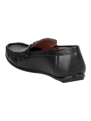 black leatherette slip on loafer - 15302193 - Standard Image - 3
