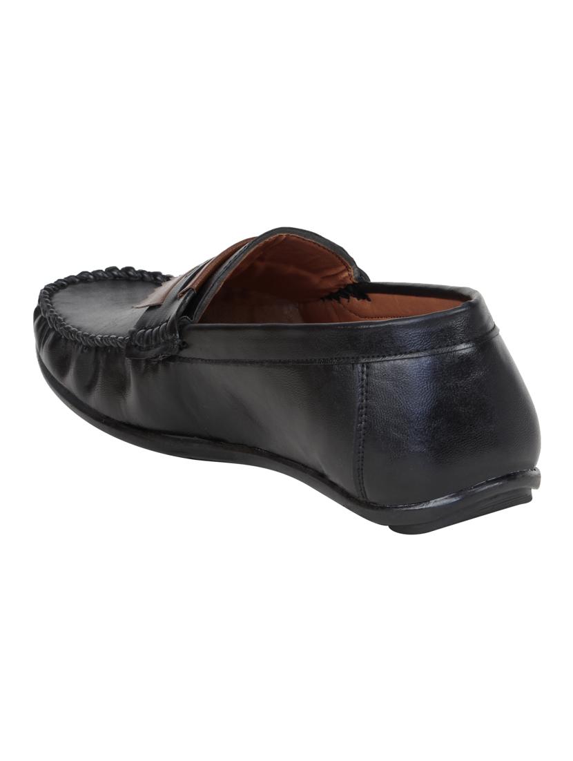 black leatherette slip on loafer - 15302198 - Zoom Image - 3